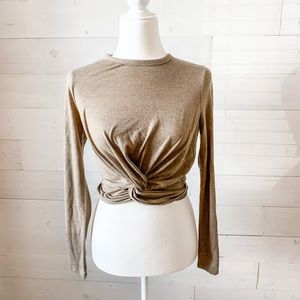 Zara front tie crop top size Medium